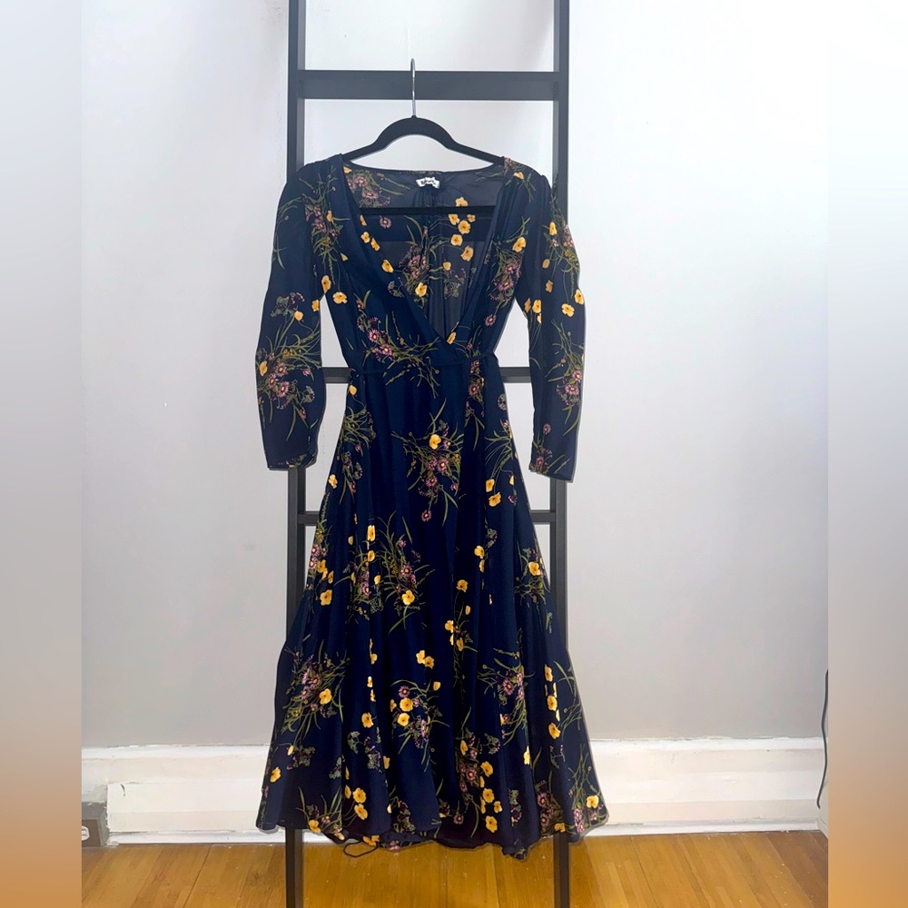Reformation flower printed Melba midi dress.